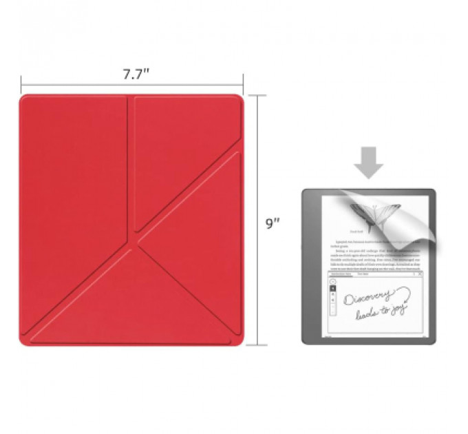 Чохол до електронної книги BeCover Ultra Slim Origami Amazon Kindle Scribe 10.2" Red (712581)