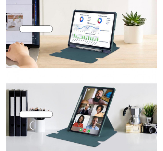 Чохол до планшета BeCover 360° Rotatable + Keyboard Samsung Tab S6 Lite (2024) 10.4" P620/P625/P627 Dark Green (712589)