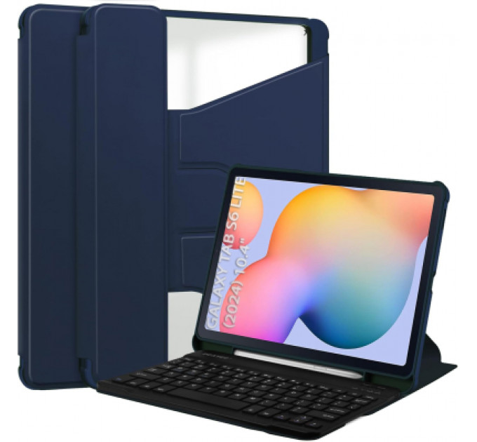 Чохол до планшета BeCover 360° Rotatable + Keyboard Samsung Tab S6 Lite (2024) 10.4" P620/P625/P627 Deep Blue (712588)
