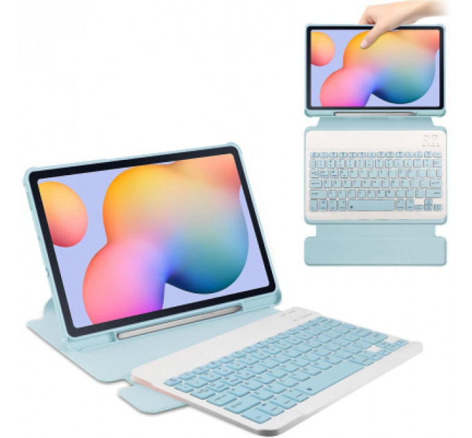 Чохол до планшета BeCover 360° Rotatable + Keyboard Samsung Tab S6 Lite (2024) 10.4" P620/P625/P627 Light Blue (712590)