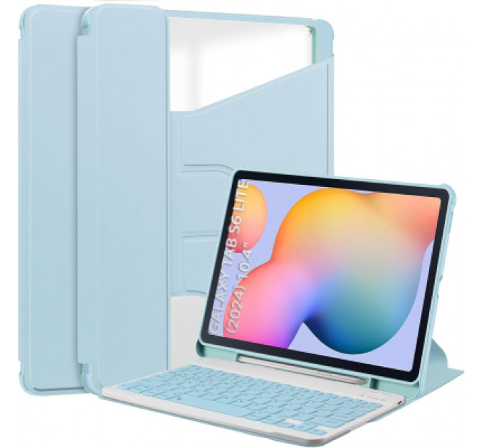 Чохол до планшета BeCover 360° Rotatable + Keyboard Samsung Tab S6 Lite (2024) 10.4" P620/P625/P627 Light Blue (712590)