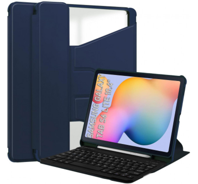 Чохол до планшета BeCover 360° Rotatable + Keyboard Samsung Tab S6 Lite 10.4 P610/P613/P615/P619 Deep Blue (712405)