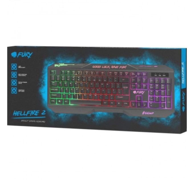 Fury Клавіатура Fury Hellfire 2 LED Backlight USB Black (NFU-1586)