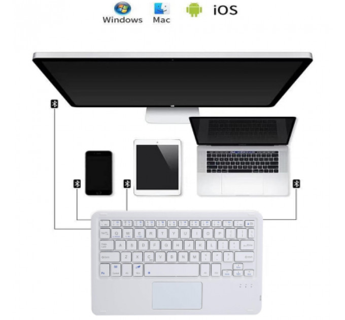Чохол до планшета BeCover Keyboard+TouchPad Apple iPad Air (4/5) 2020/2022 10.9" Deep Blue (712370)