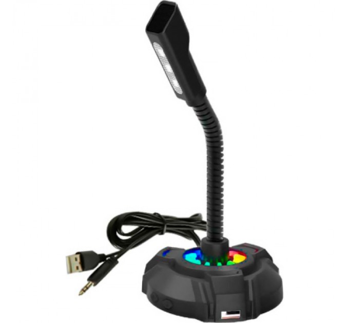 Мікрофон HP DHP-1100C RGB backlit 3.5мм+USB Black (DHP-1100C)