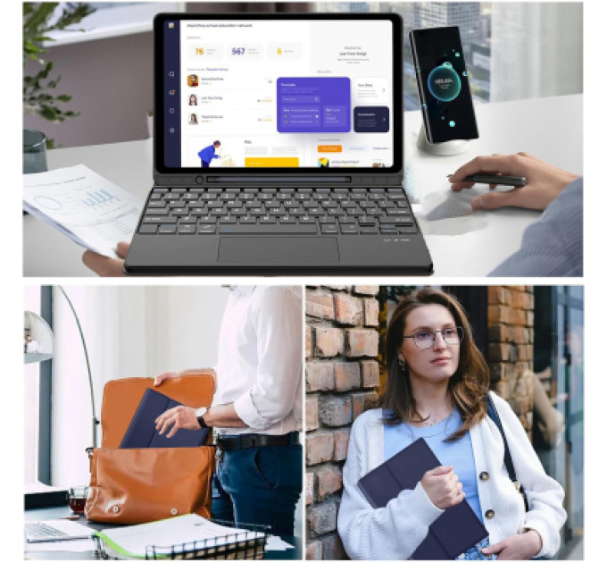 Чохол до планшета BeCover Keyboard+TouchPad Xiaomi Redmi Pad SE 11" Deep Blue (712396)