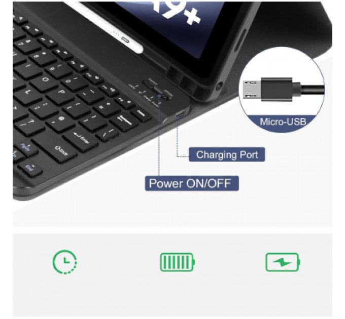 Чохол до планшета BeCover Keyboard Samsung Tab A9 SM-X115 8.7" Deep Blue (712356)