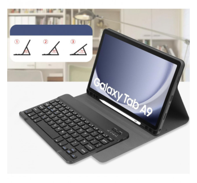 Чохол до планшета BeCover Keyboard Samsung Tab A9 SM-X115 8.7" Deep Blue (712356)