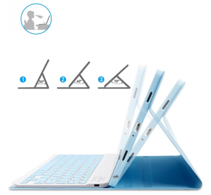 Чохол до планшета BeCover Keyboard Samsung Tab A9 SM-X115 8.7" Light Blue (712358)
