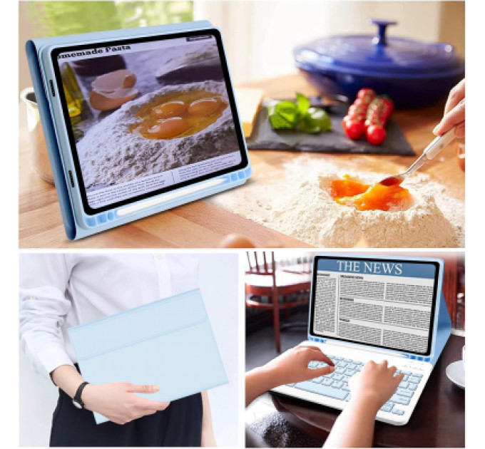 Чохол до планшета BeCover Keyboard Samsung Tab A9 SM-X115 8.7" Light Blue (712358)
