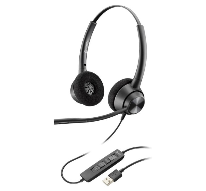Poly Навушники Poly EncorePro 320 Stereo USB-A Black (767G0AA)