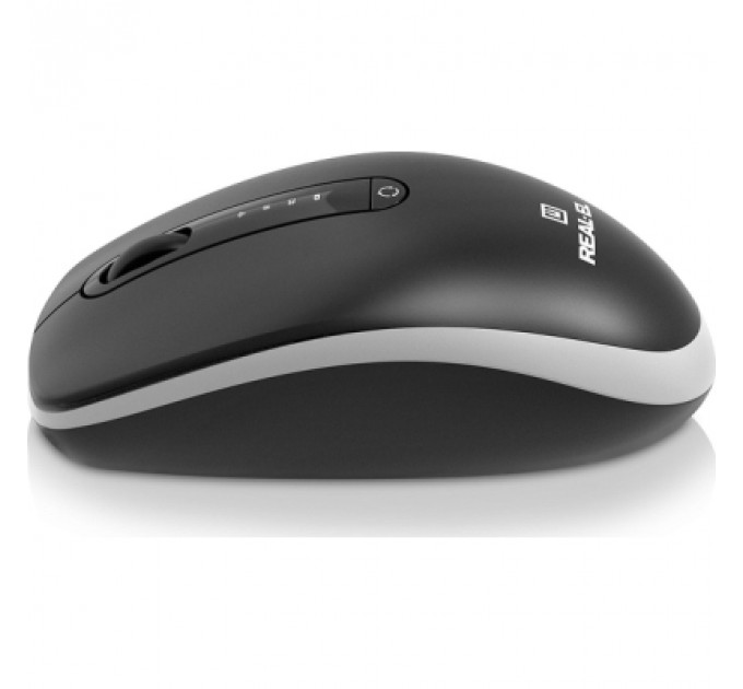 Мишка REAL-EL RM-455W Wireless/Bluetooth Black/Gray (EL123200047)