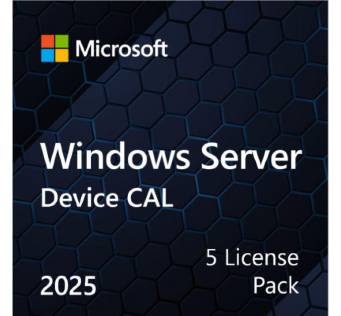ПЗ для сервера Microsoft Windows Server 2025 CAL 5 Device англ, ОЕМ без носія (EP2-25243)