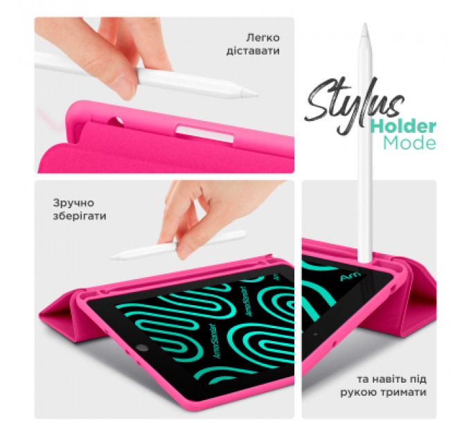 Чохол до планшета Armorstandart Smart Fold Pen Xiaomi Redmi Pad Pro / Poco Pad Rose Red (ARM81436)