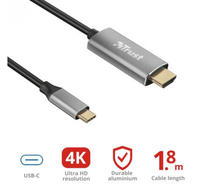 Перехідник Trust Calyx USB-C to HDMI Adapter Cable (23332_TRUST)