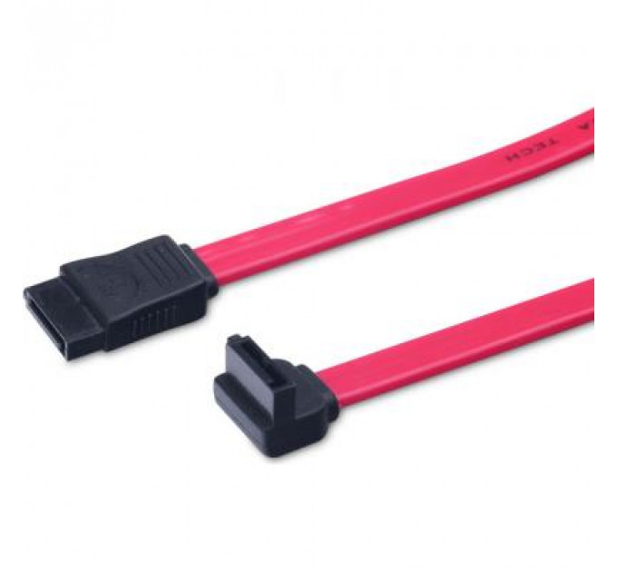 Кабель для передачі даних SATA L-type (F/F) corner, 0.5m, red Digitus (AK-400104-005-R)