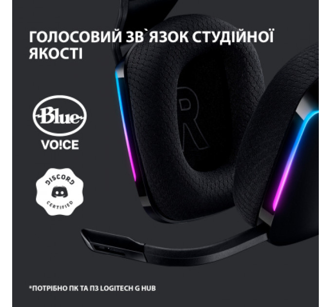 Навушники Logitech G733 Lightspeed Wireless RGB Gaming Headset Black (981-000864)