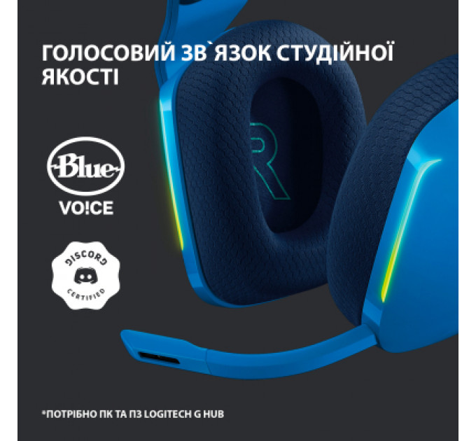 Навушники Logitech G733 Lightspeed Wireless RGB Gaming Headset Blue (981-000943)