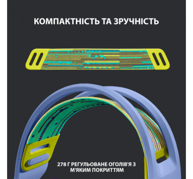 Навушники Logitech G733 Lightspeed Wireless RGB Gaming Headset Lilac (981-000890)