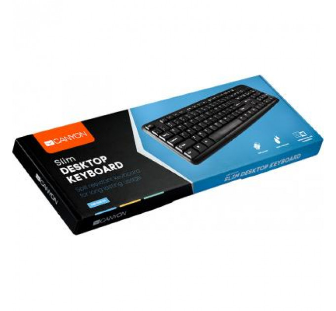 Клавіатура Canyon CNE-CKEY01-RU Black USB (CNE-CKEY01-RU)