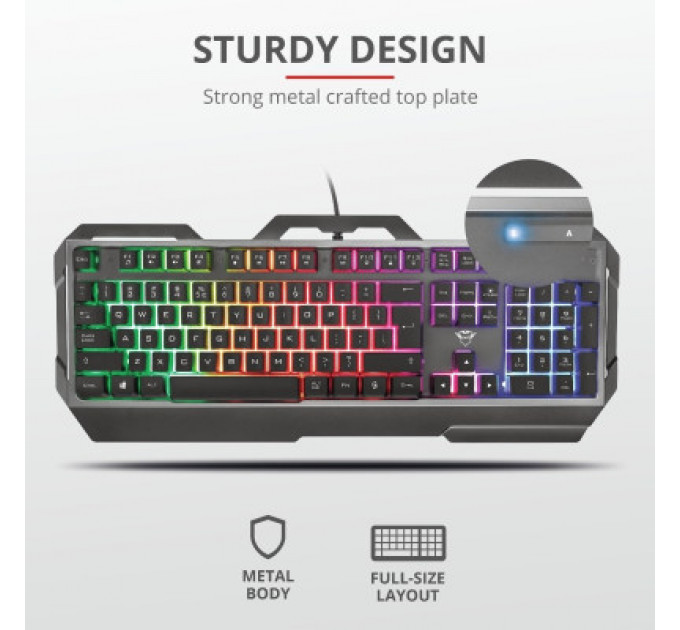 Клавіатура Trust GXT 856 Torac Illuminated Black (23577)