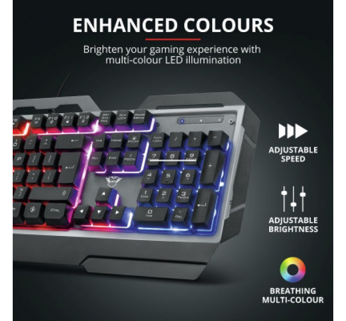 Клавіатура Trust GXT 856 Torac Illuminated Black (23577)