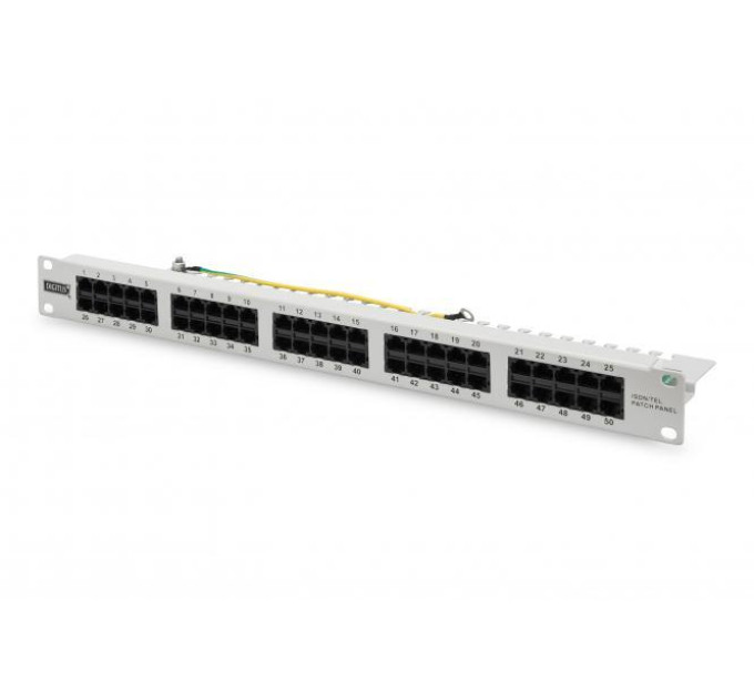 Digitus Патч-панель Digitus 19" 1U 50 портов cat.3 UTP в сборе, grey (DN-91350-1)