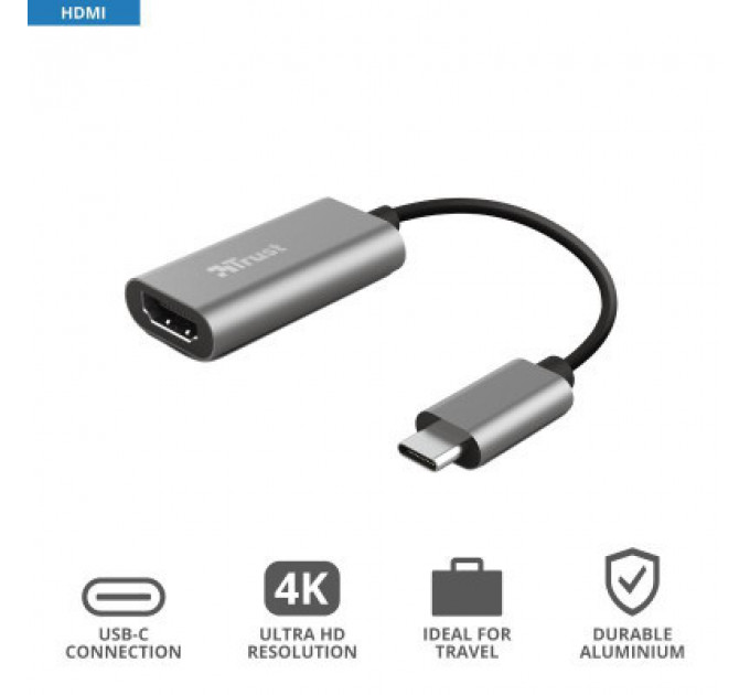 Перехідник Trust USB-C to HDMI Adapter (23774)