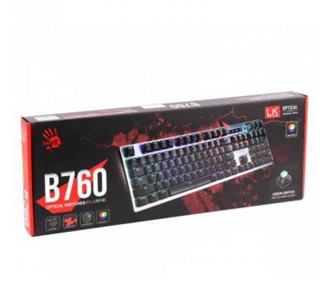 Клавіатура A4Tech Bloody B760 Green Sw Black