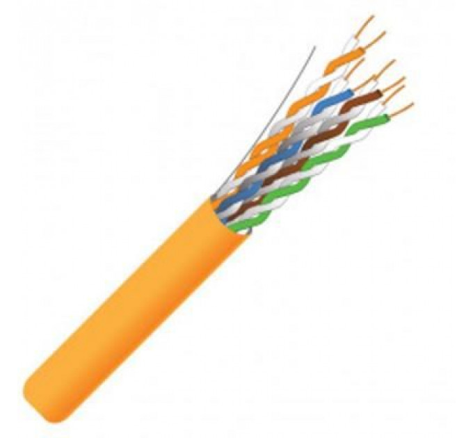 Кабель мережевий FinMark FTP 305м, CAT5e 4P 24AWG LSZH Orange Pull Box (262042)