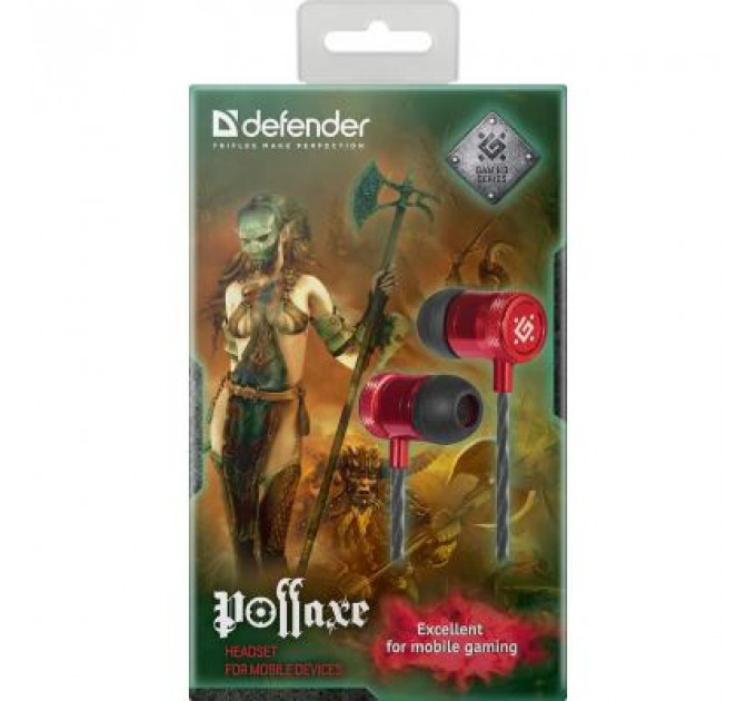 Навушники Defender Pollaxe Black-Red (64453)