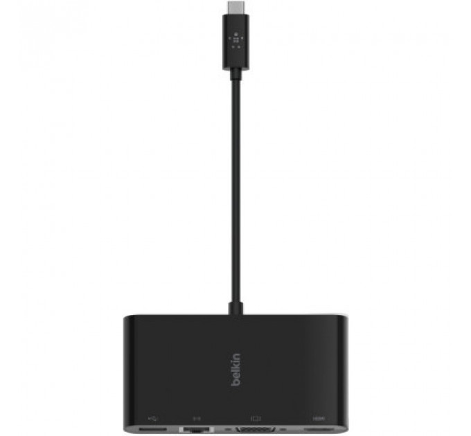 Перехідник Belkin USB-C to Ethernet, HDMI, VGA, USB-A, black (AVC005BTBK)