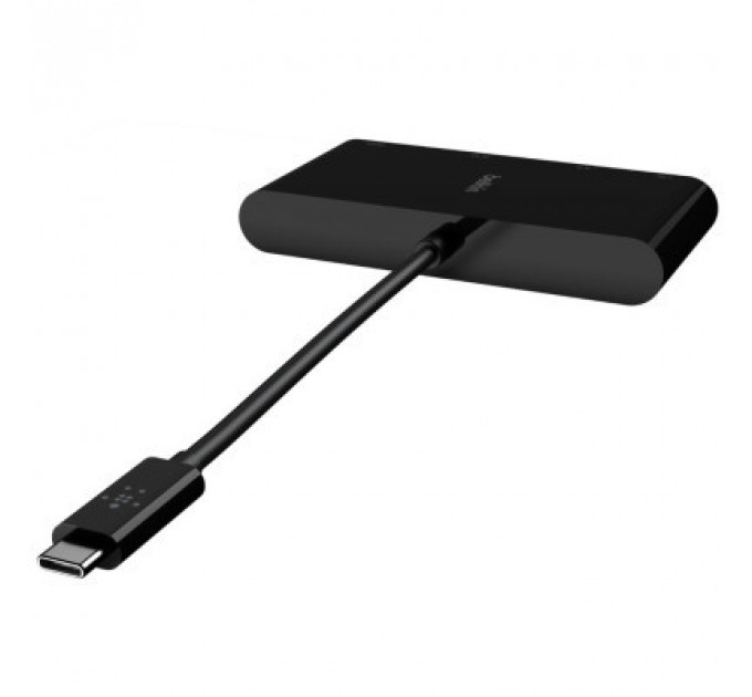 Перехідник Belkin USB-C to Ethernet, HDMI, VGA, USB-A, black (AVC005BTBK)