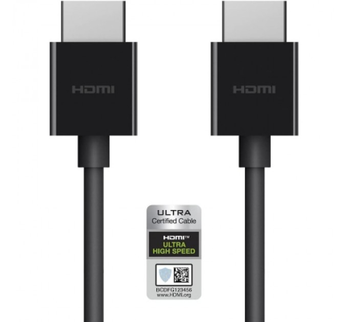 Кабель мультимедійний HDMI to HDMI 2.0m v2.1 High Speed Ethernet Belkin (AV10175BT2MBKV2)
