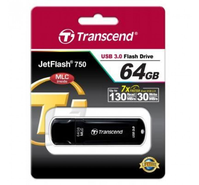 USB флеш накопичувач Transcend 64GB JetFlash 750 USB 3.0 (TS64GJF750K)