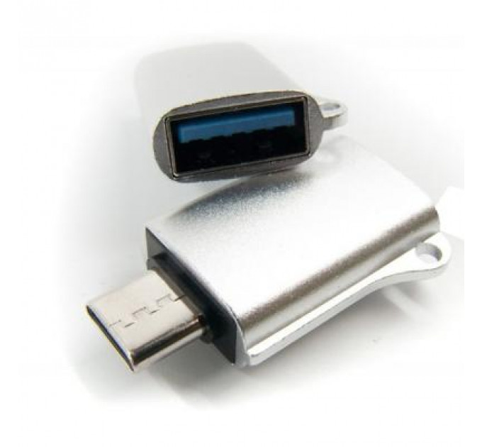 Перехідник OTG USB - Type-C grey Dengos (ADP-019)