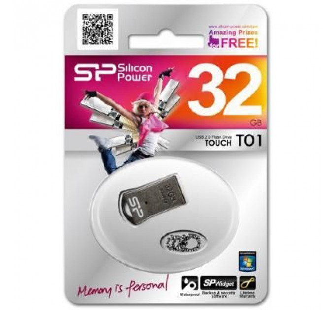 USB флеш накопичувач Silicon Power 32GB Touch T01 USB 2.0 (SP032GBUF2T01V1K)