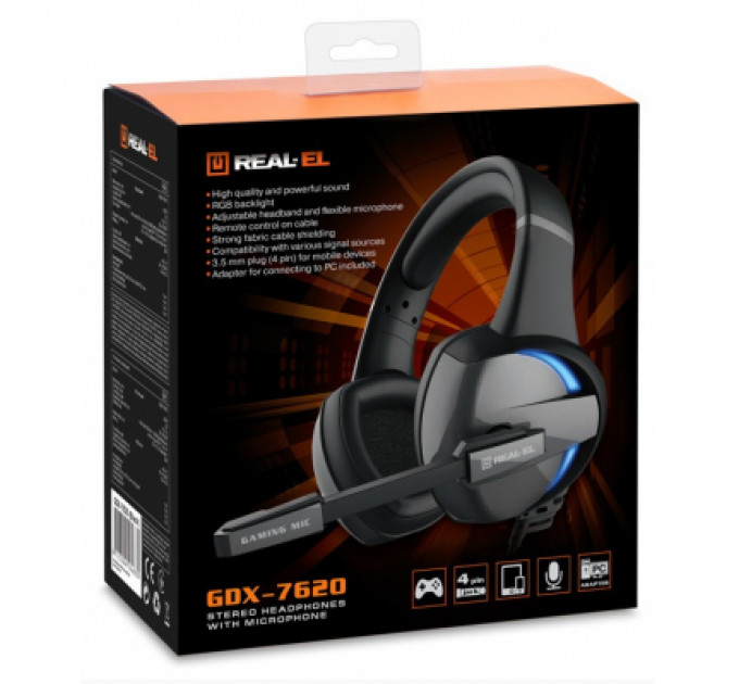Навушники REAL-EL GDX-7620 Black