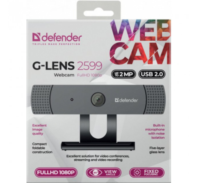 Веб-камера Defender G-lens 2599 Full HD 1080p Black (63199)