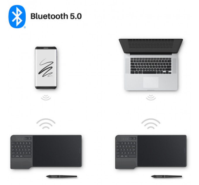 Графічний планшет Huion Inspiroy Keydial KD200 (KD200)