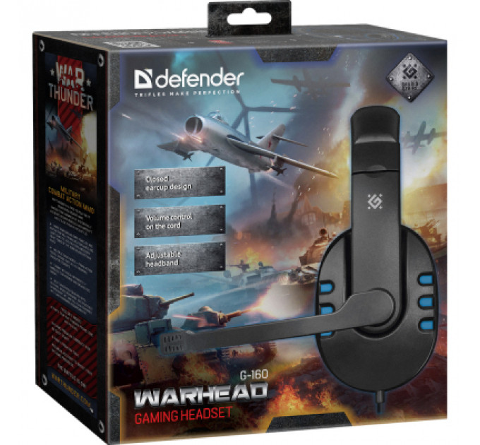 Навушники Defender Warhead G-160 Black-Blue (64118)