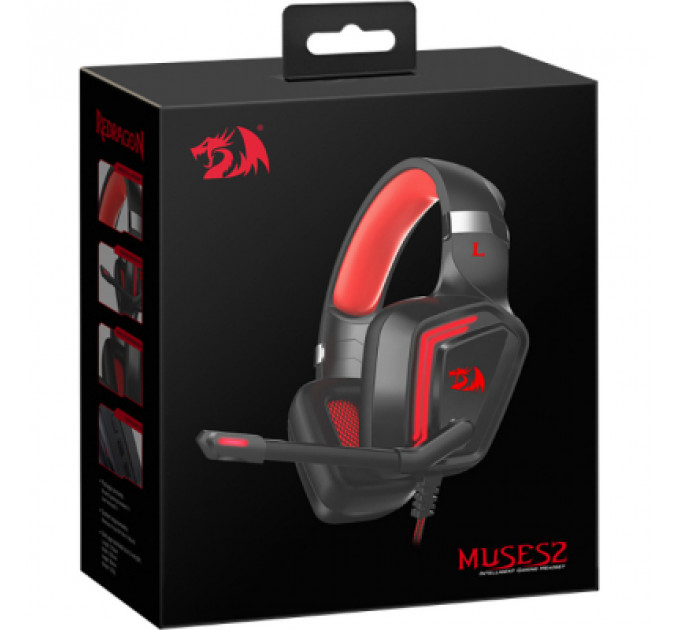 Навушники Redragon Muses 2 USB Black-Red (77909)