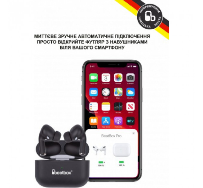 Навушники BeatBox PODS PRO 1 Wireless charging black (bbppro1wcb)