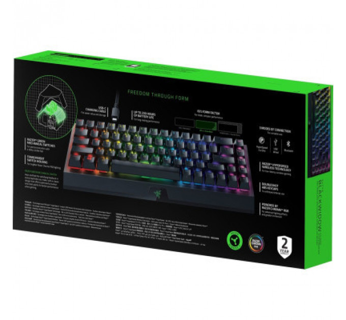 Клавіатура Razer BlackWidow V3 Mini Hyperspeed Green Switch RU (RZ03-03891600-R3R1)