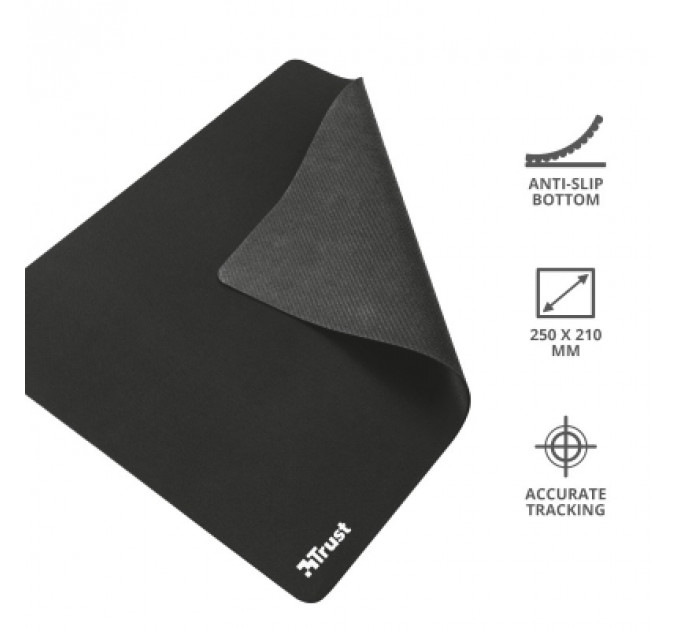Килимок для мишки Trust Mouse Pad M Black (24193)
