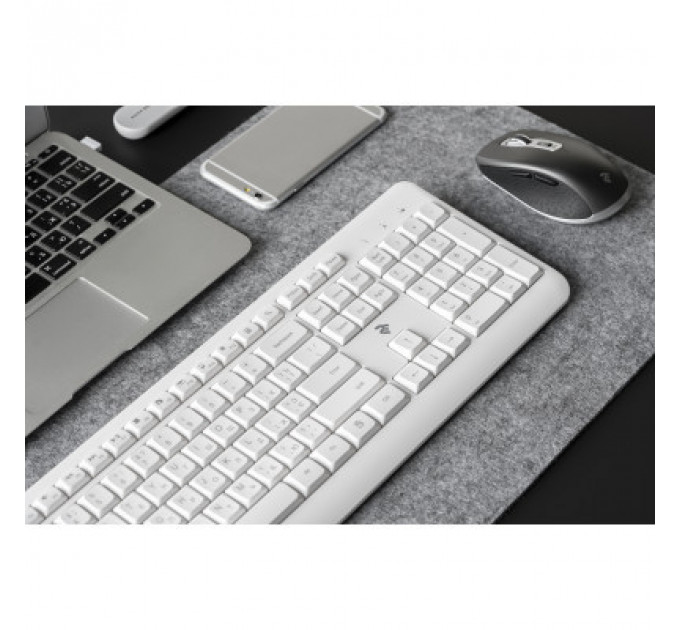 Клавіатура 2E KS220 Wireless White (2E-KS220WW)