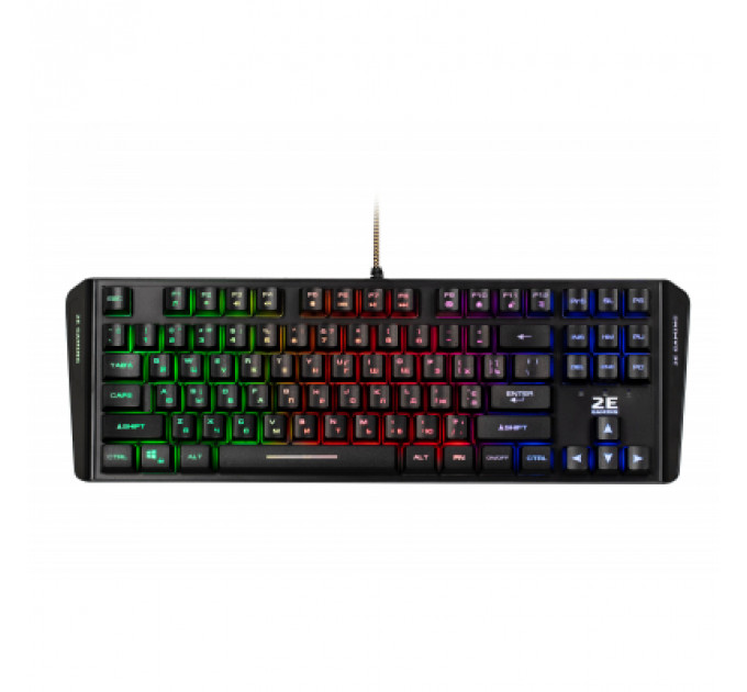 Клавіатура 2E KG355 LED 87key USB Black Ukr (2E-KG355UBK)