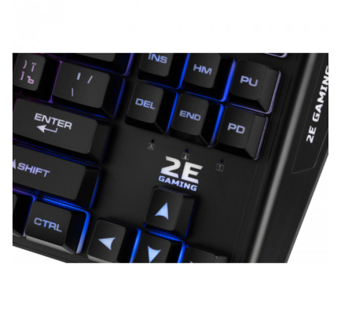 Клавіатура 2E KG355 LED 87key USB Black Ukr (2E-KG355UBK)