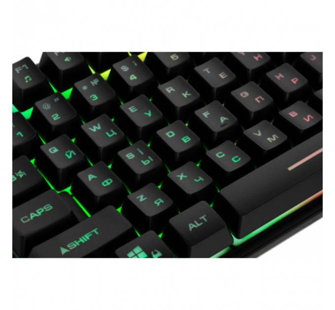 Клавіатура 2E KG355 LED 87key USB Black Ukr (2E-KG355UBK)