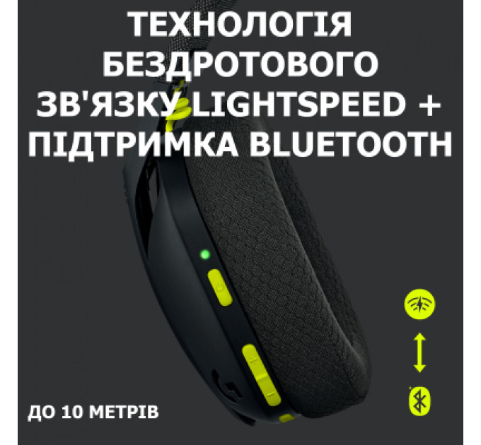 Навушники Logitech G435 Lightspeed Wireless Gaming Headset Black (981-001050)